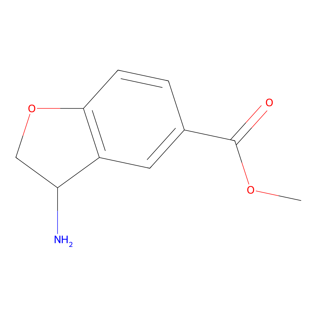 (S)-Methyl 3-amino-2,3-dihydrobenzofuran-5-carboxylate molecular structure, CAS 1272722-90-3
