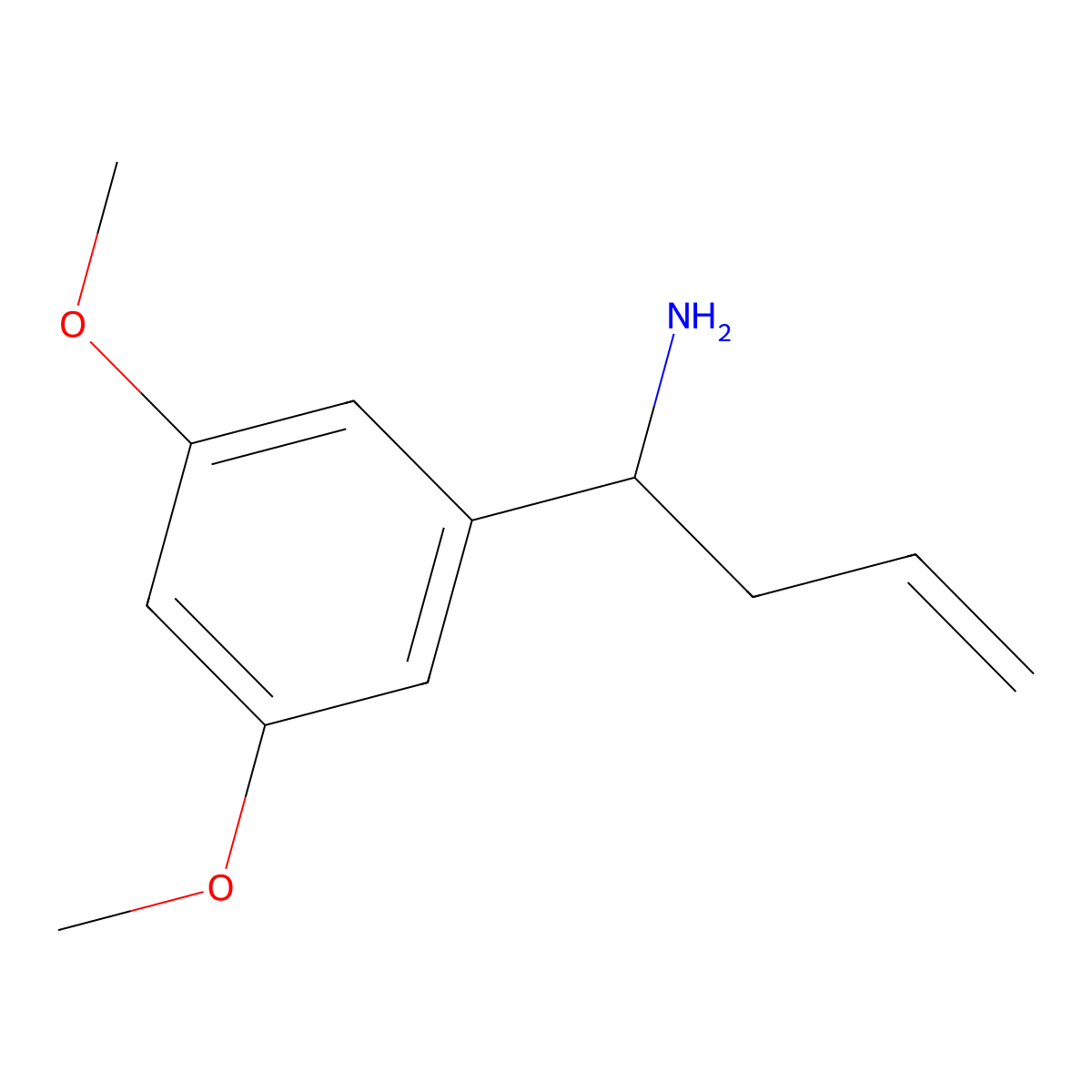 (R)-1-(3,5-Dimethoxyphenyl)but-3-en-1-amine molecular structure, CAS 1272728-12-7