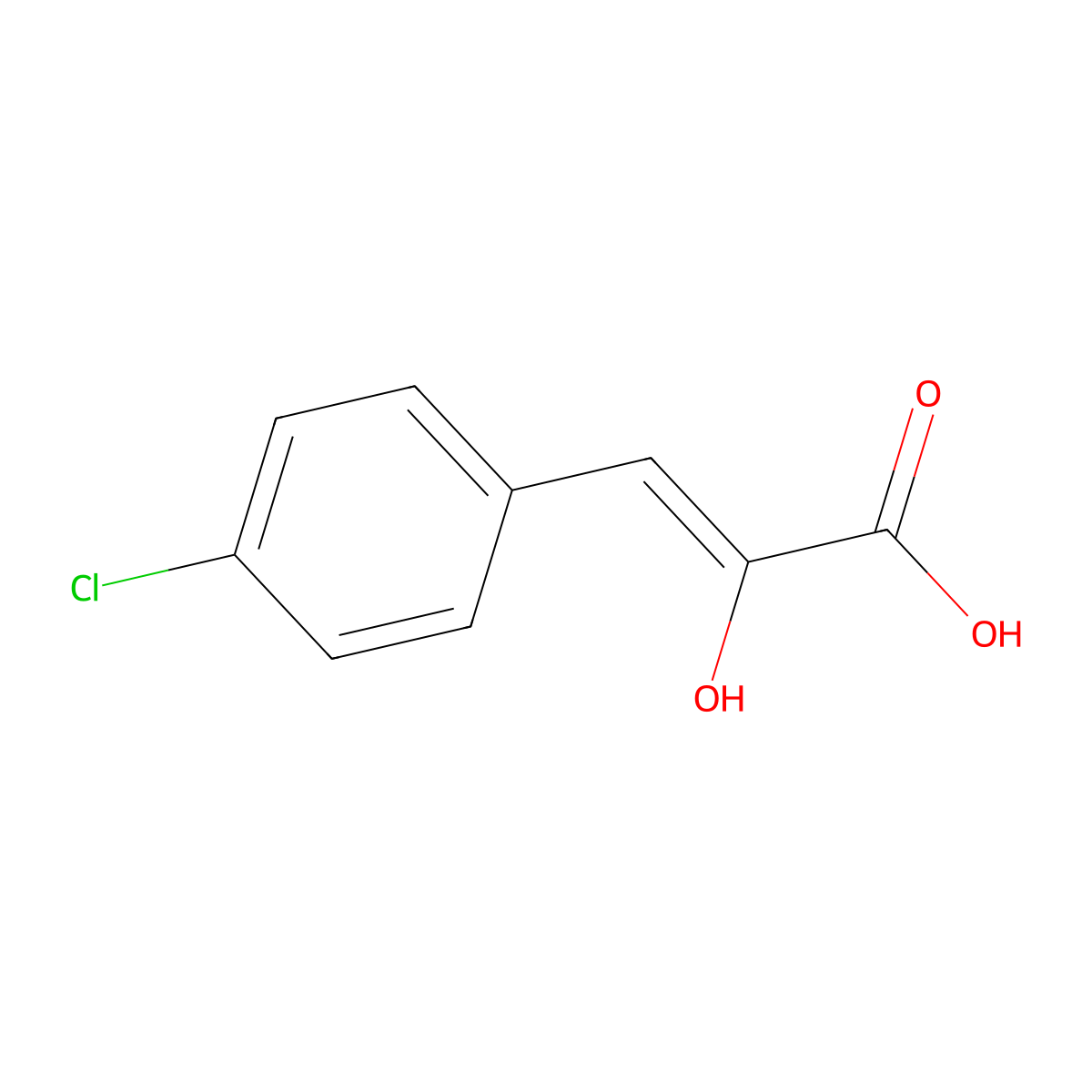3-(4-Chlorophenyl)-2-hydroxyprop-2-enoic acid molecular structure, CAS 127273-12-5