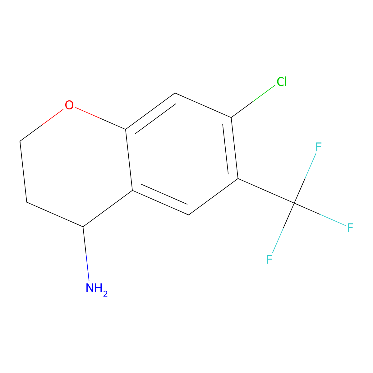 (S)-7-Chloro-6-(trifluoromethyl)chroman-4-amine molecular structure, CAS 1272730-15-0