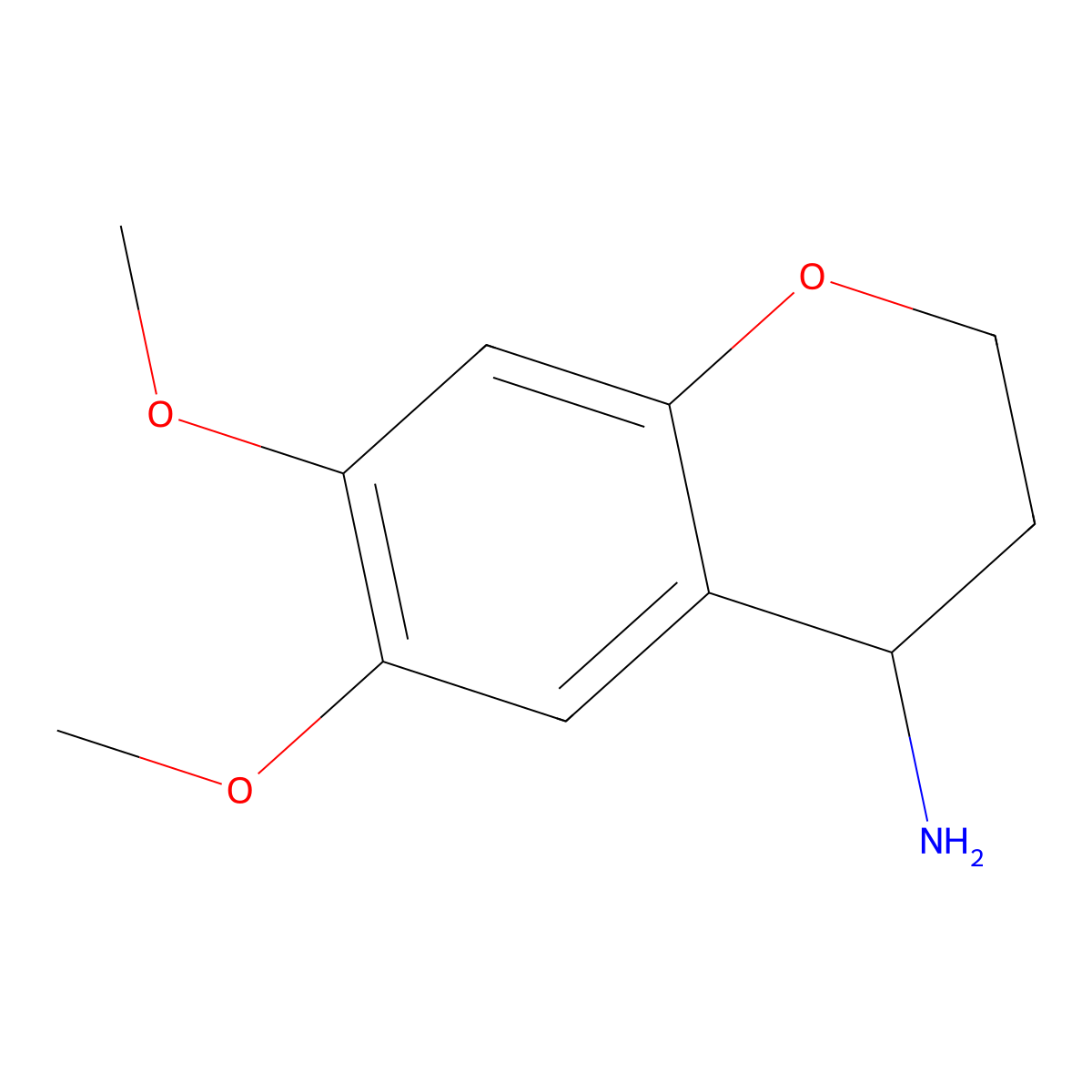 (R)-6,7-Dimethoxychroman-4-amine molecular structure, CAS 1272732-01-0