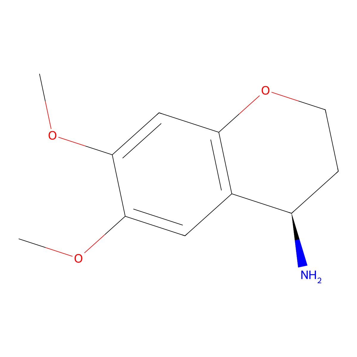 (R)-6,7-Dimethoxychroman-4-amine molecular structure, CAS 1272732-01-0