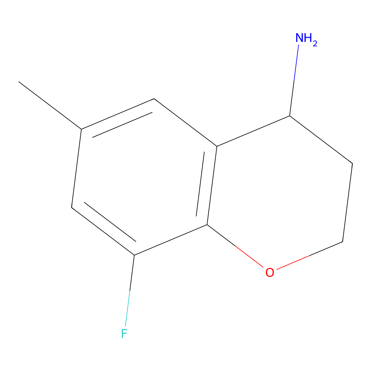 (S)-8-Fluoro-6-methylchroman-4-amine molecular structure, CAS 1272735-49-5