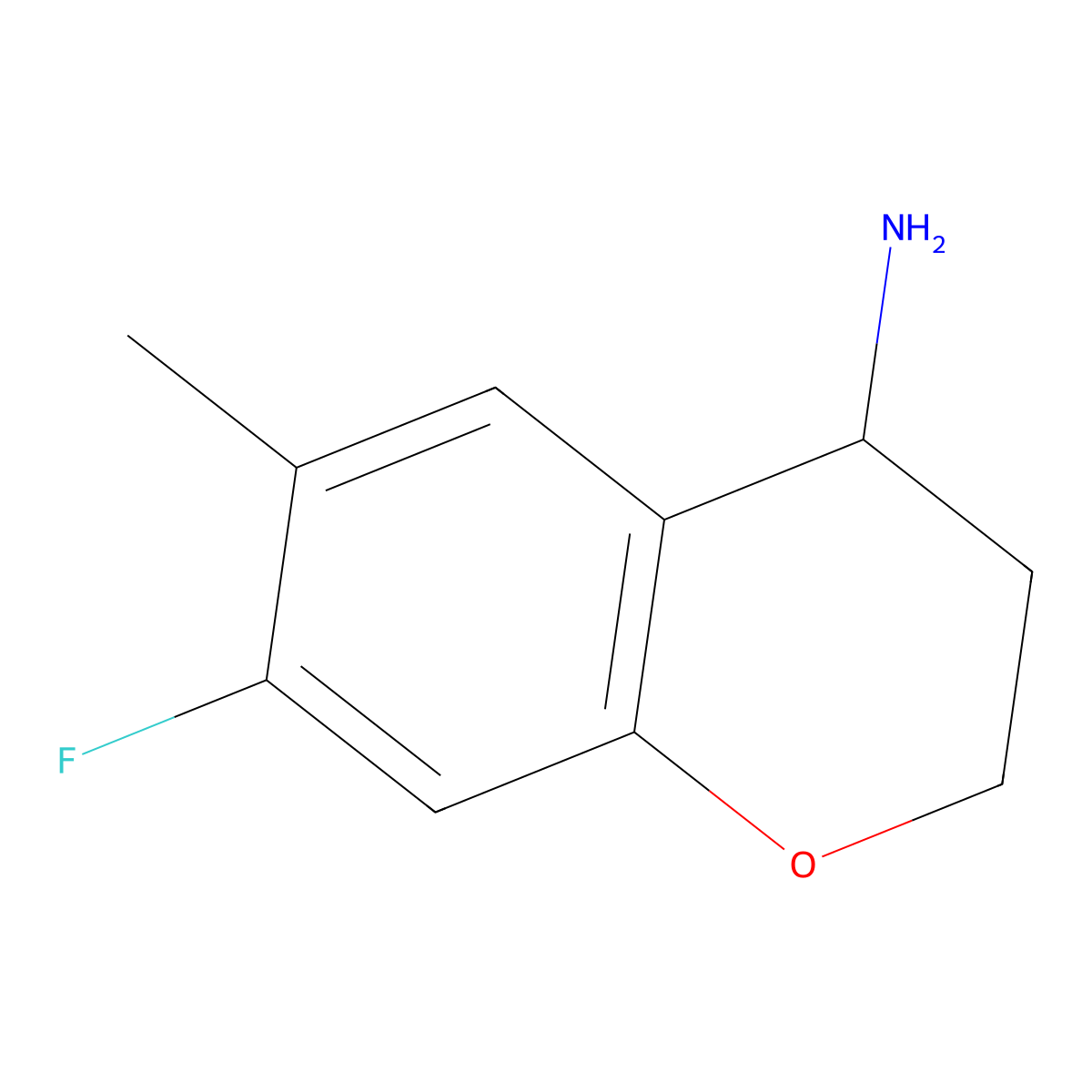 (S)-7-Fluoro-6-methylchroman-4-amine molecular structure, CAS 1272736-01-2