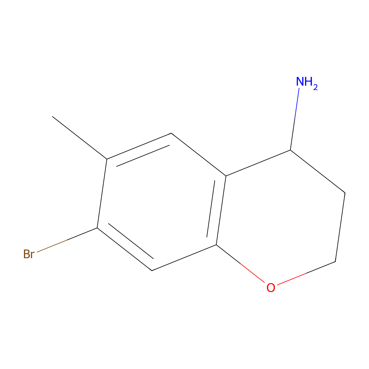 (S)-7-Bromo-6-methylchroman-4-amine molecular structure, CAS 1272736-46-5