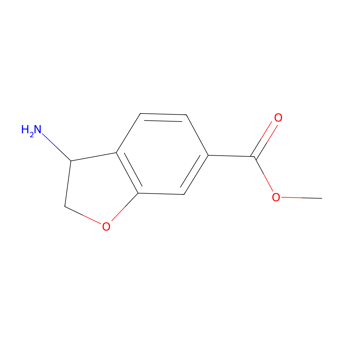 (S)-Methyl 3-amino-2,3-dihydrobenzofuran-6-carboxylate molecular structure, CAS 1272737-86-6