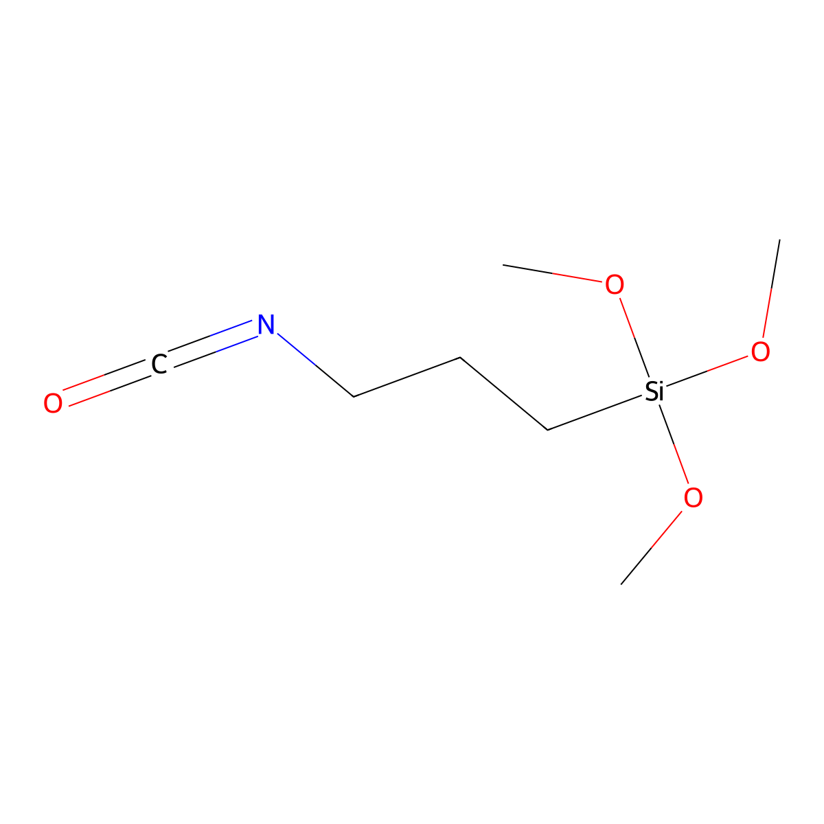 1-Isocyanato-3-trimethoxysilylpropane molecular structure, CAS 127274-08-2
