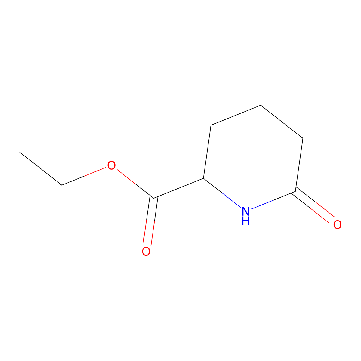 Ethyl 6-oxopiperidine-2-carboxylate molecular structure, CAS 127274-92-4