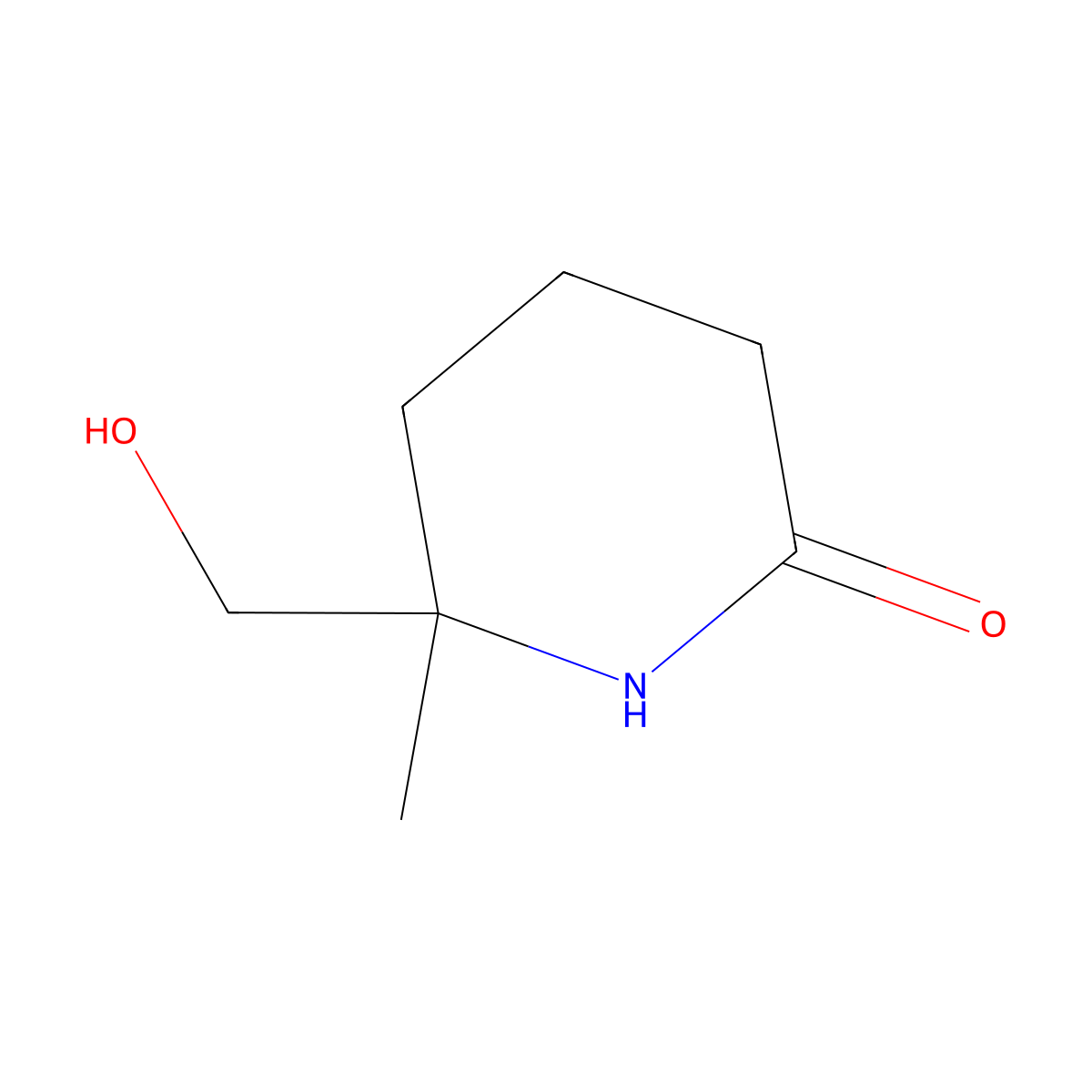 6-(Hydroxymethyl)-6-methylpiperidin-2-one molecular structure, CAS 127274-93-5