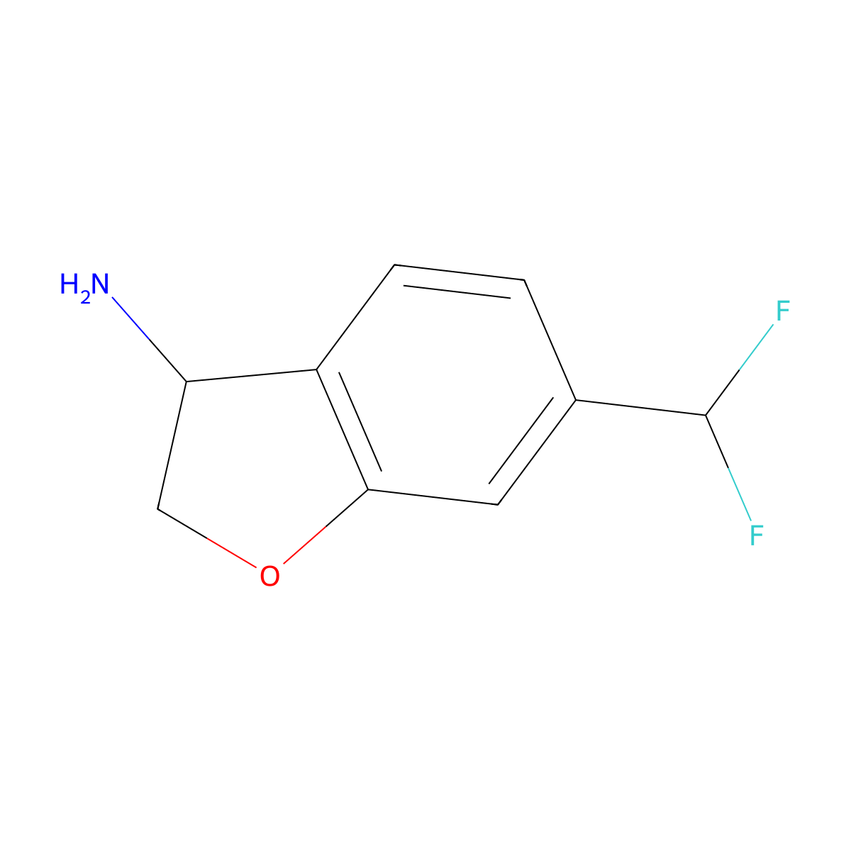 (3S)-6-(Difluoromethyl)-2,3-dihydrobenzo[B]furan-3-ylamine molecular structure, CAS 1272743-11-9
