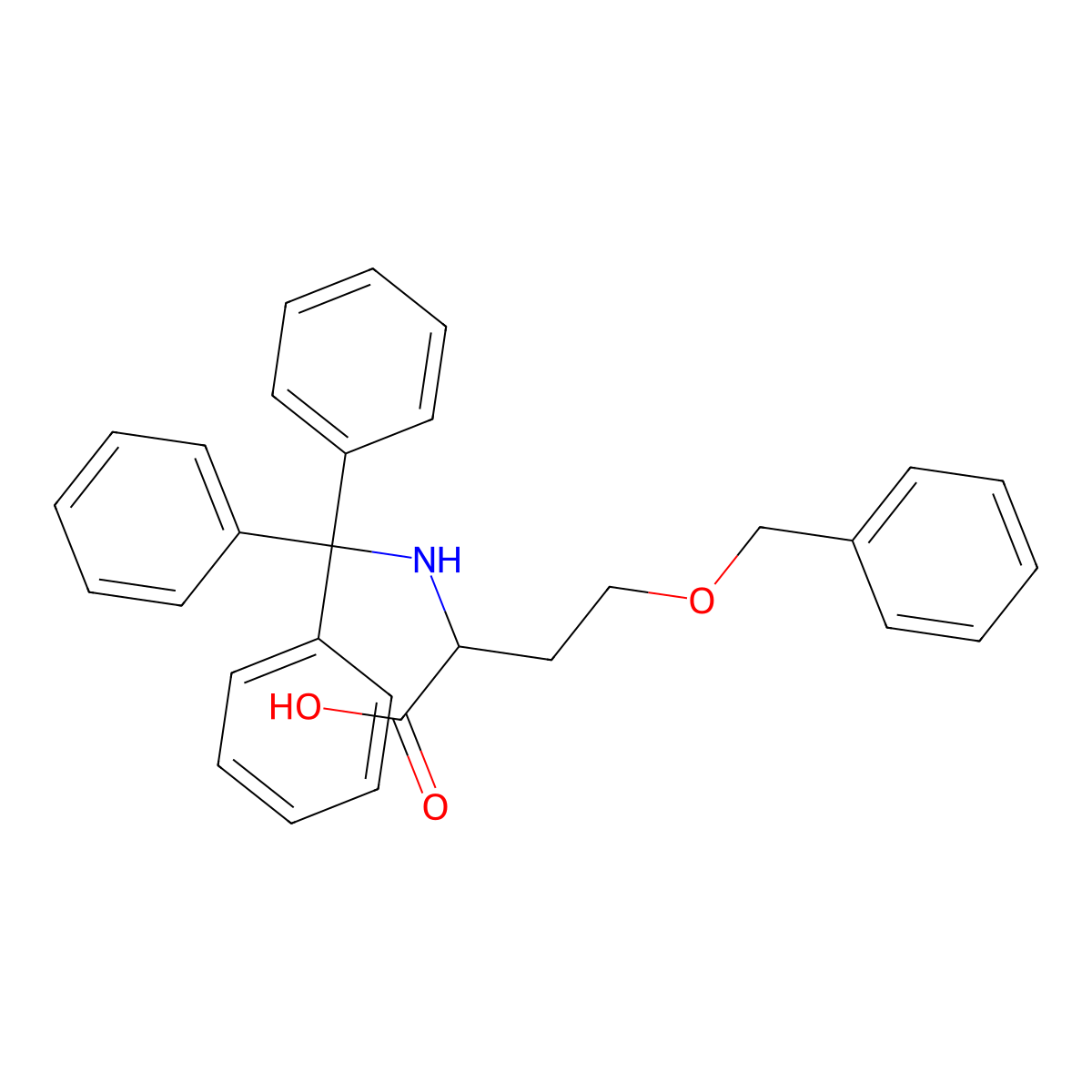 L-Homoserine, O-(phenylmethyl)-N-(triphenylmethyl)- molecular structure, CAS 1272755-08-4