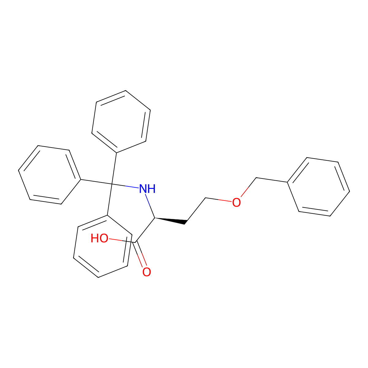 L-Homoserine, O-(phenylmethyl)-N-(triphenylmethyl)- molecular structure, CAS 1272755-08-4