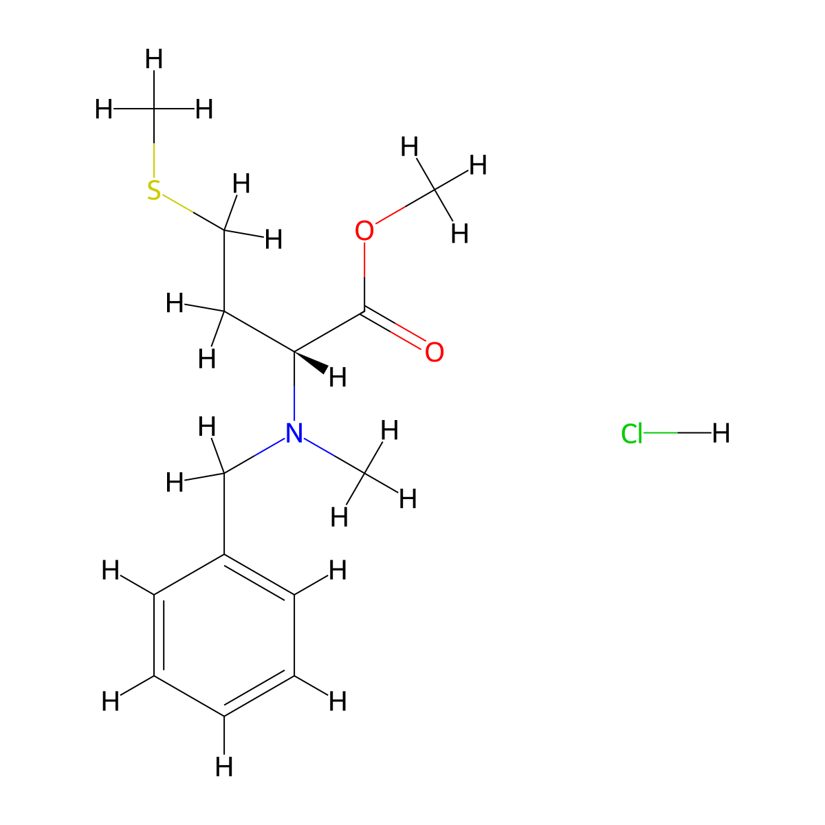 N-Benzyl-N-methyl-D-methionine methyl ester hydrochloride molecular structure, CAS 1272755-11-9