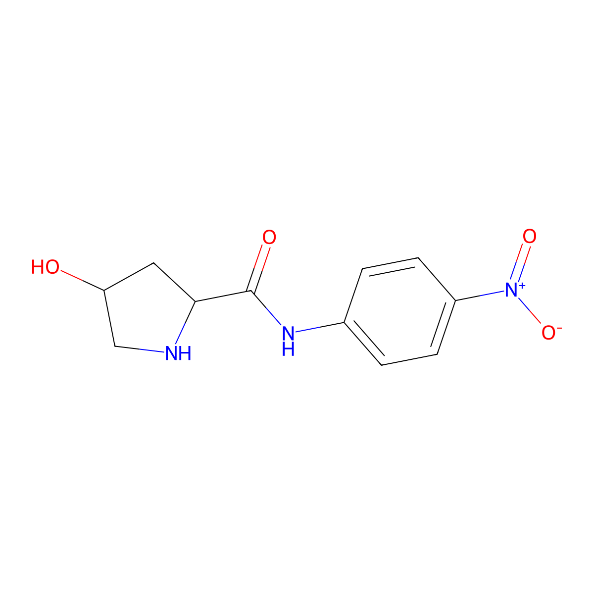 (2S,4R)-4-Hydroxy-N-(4-nitrophenyl)pyrrolidine-2-carboxamide molecular structure, CAS 1272755-15-3