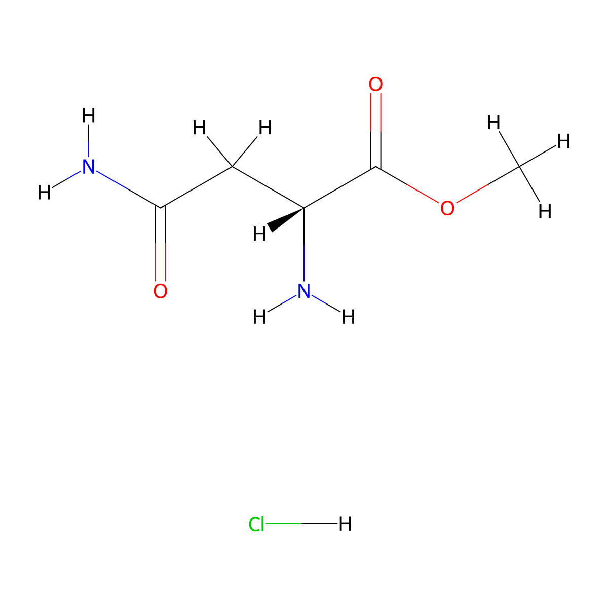 D-Asparagine methyl ester hydrochloride molecular structure, CAS 1272755-18-6