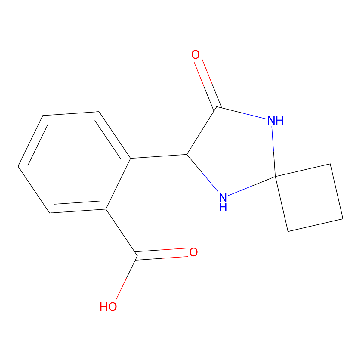 2-(7-Oxo-5,8-diazaspiro[3.4]octan-6-yl)benzoic acid molecular structure, CAS 1272755-83-5