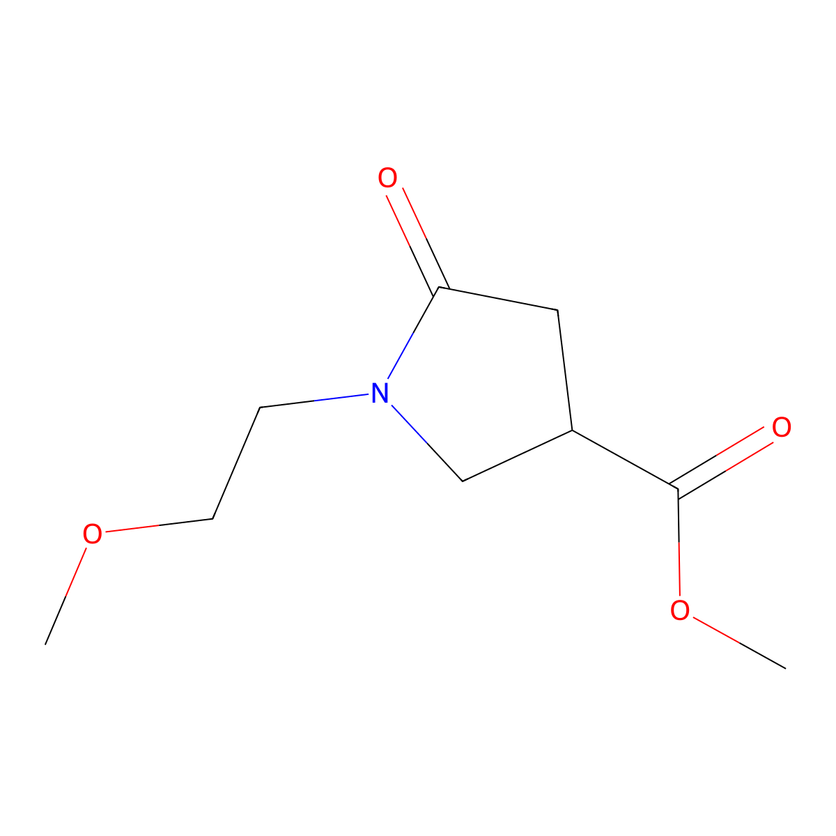 methyl 1-(2-Methoxyethyl)-2-oxopyrrolidine-4-carboxylate molecular structure, CAS 1272755-99-3