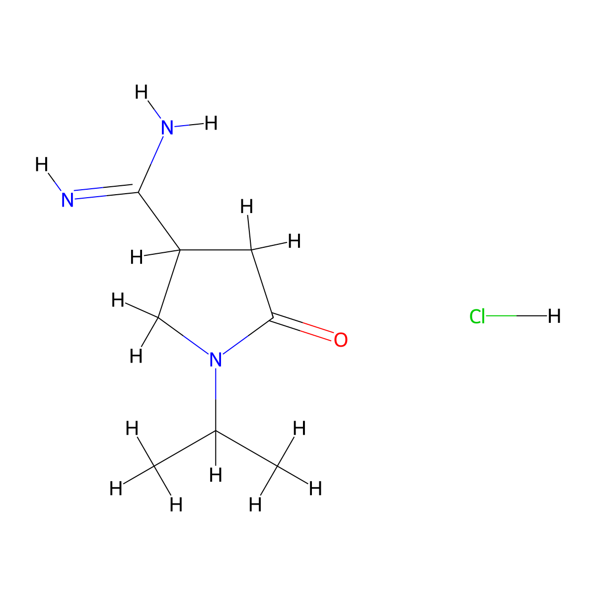 1-Isopropyl-5-oxopyrrolidine-3-carboximidamide hydrochloride molecular structure, CAS 1272756-01-0