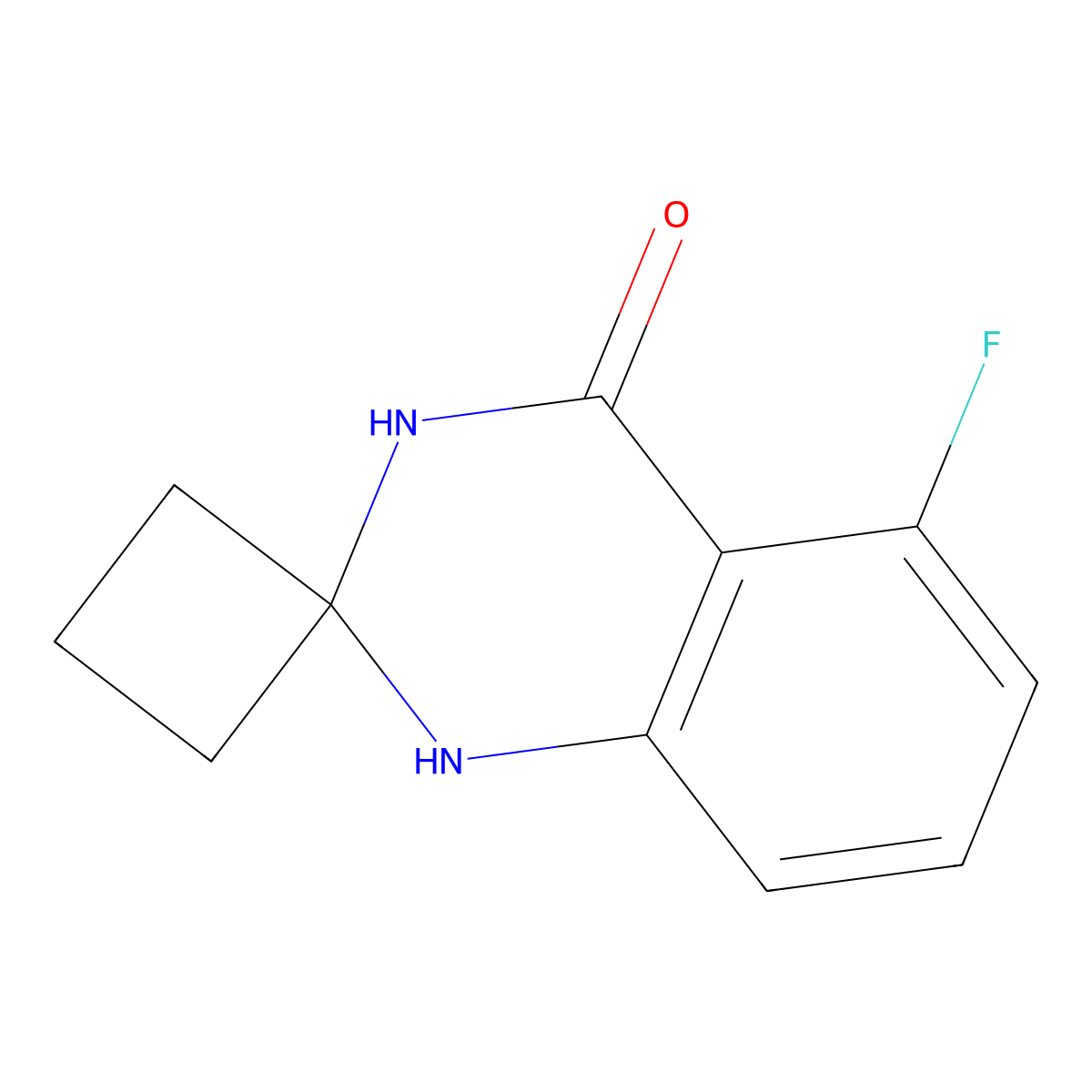 5'-Fluoro-1'H-spiro[cyclobutane-1,2'-quinazolin]-4'(3'H)-one molecular structure, CAS 1272756-02-1