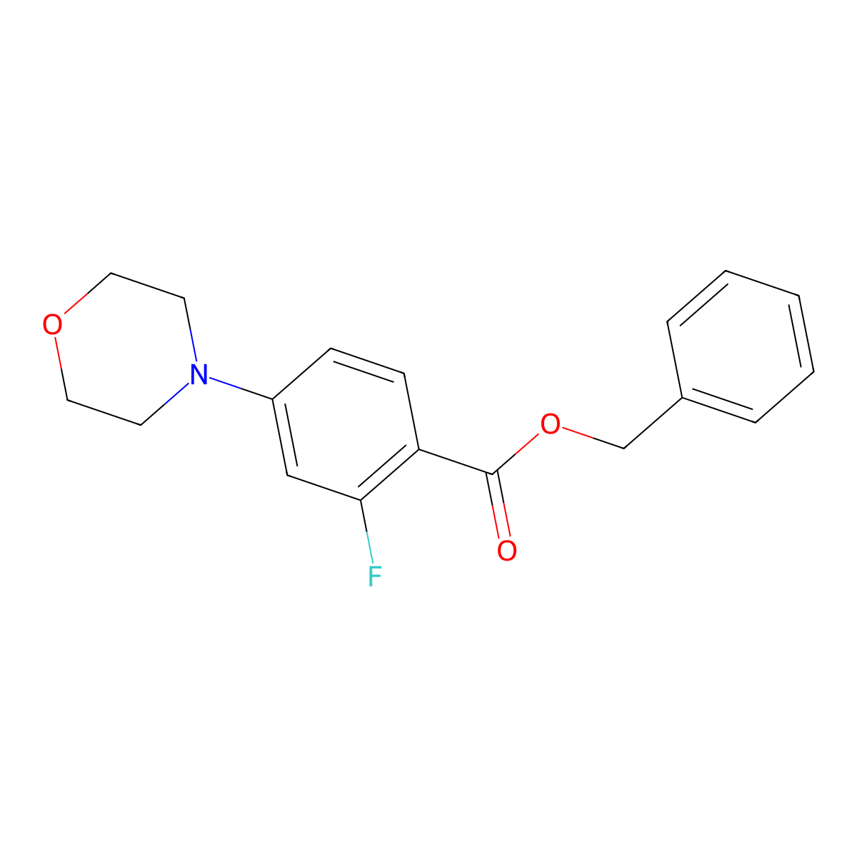 Benzyl 2-fluoro-4-morpholinobenzoate molecular structure, CAS 1272756-24-7