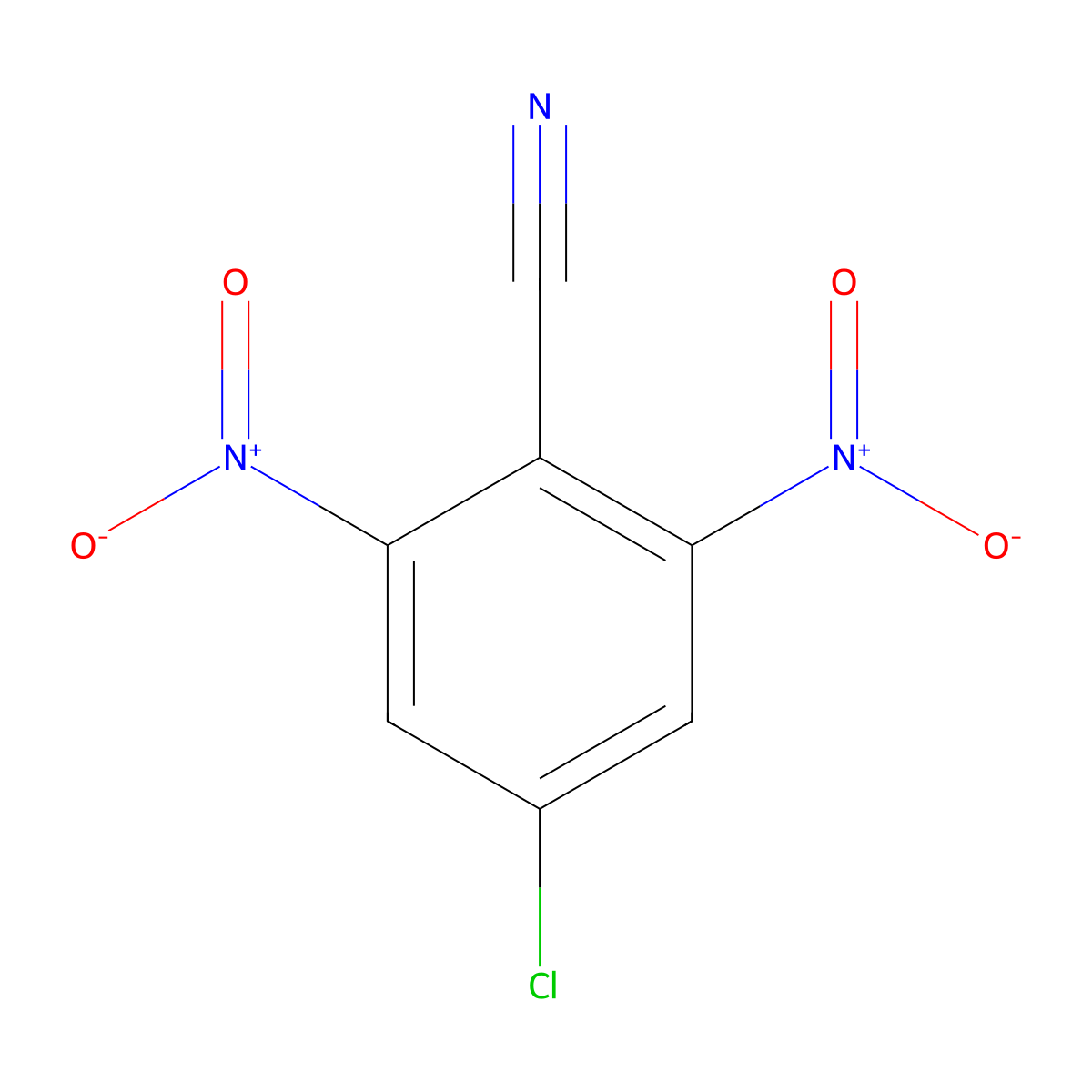 4-Chloro-2,6-dinitrobenzonitrile molecular structure, CAS 1272756-26-9