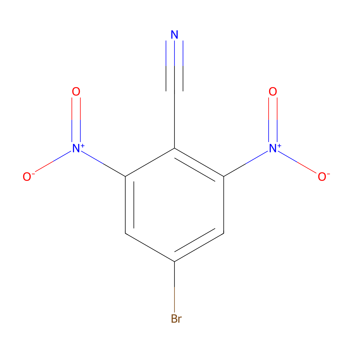 4-Bromo-2,6-dinitrobenzonitrile molecular structure, CAS 1272756-27-0