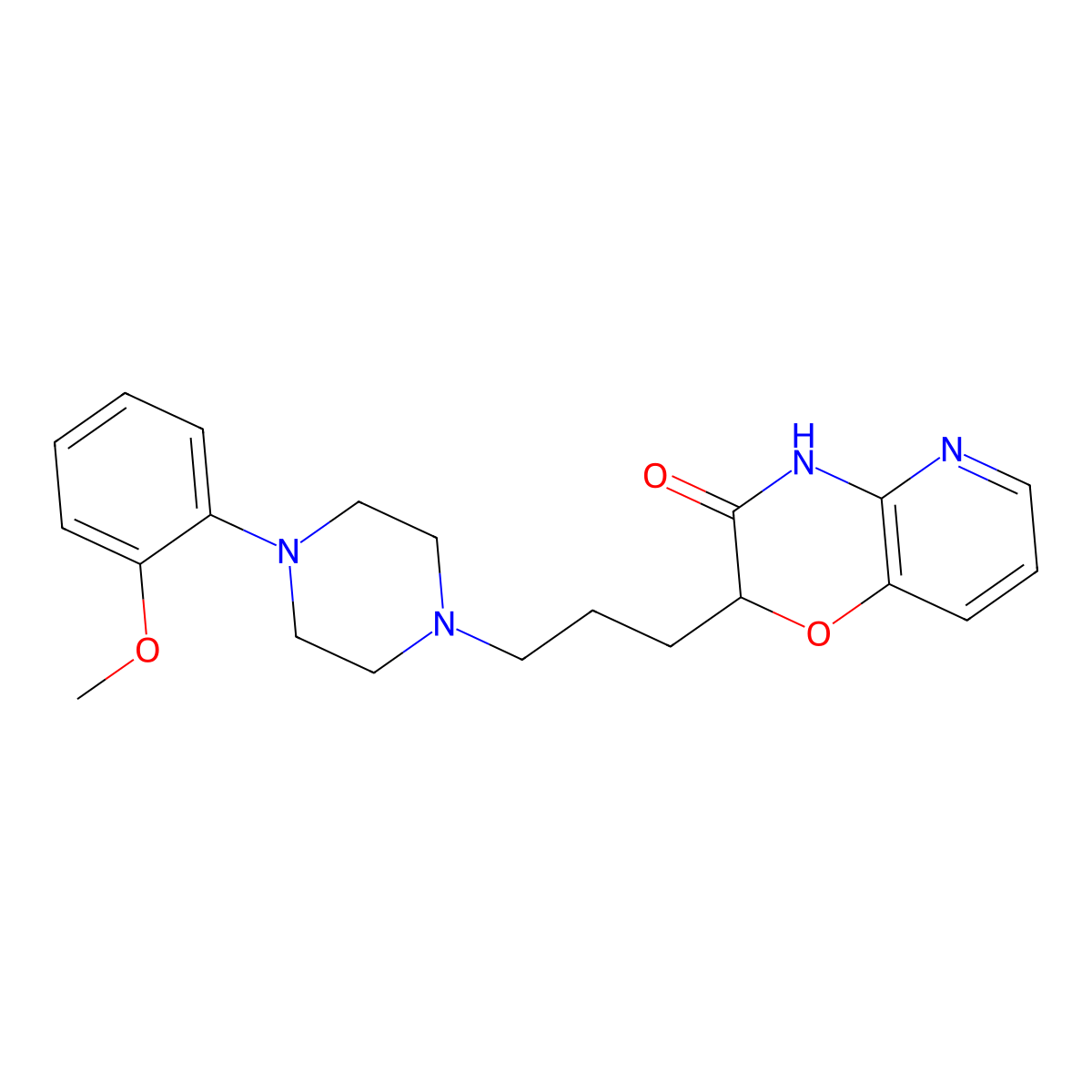 2-{3-[4-(2-methoxyphenyl)piperazin-1-yl]propyl}-2H,3H,4H-pyrido[3,2-b][1,4]oxazin-3-one molecular structure, CAS 1272756-28-1