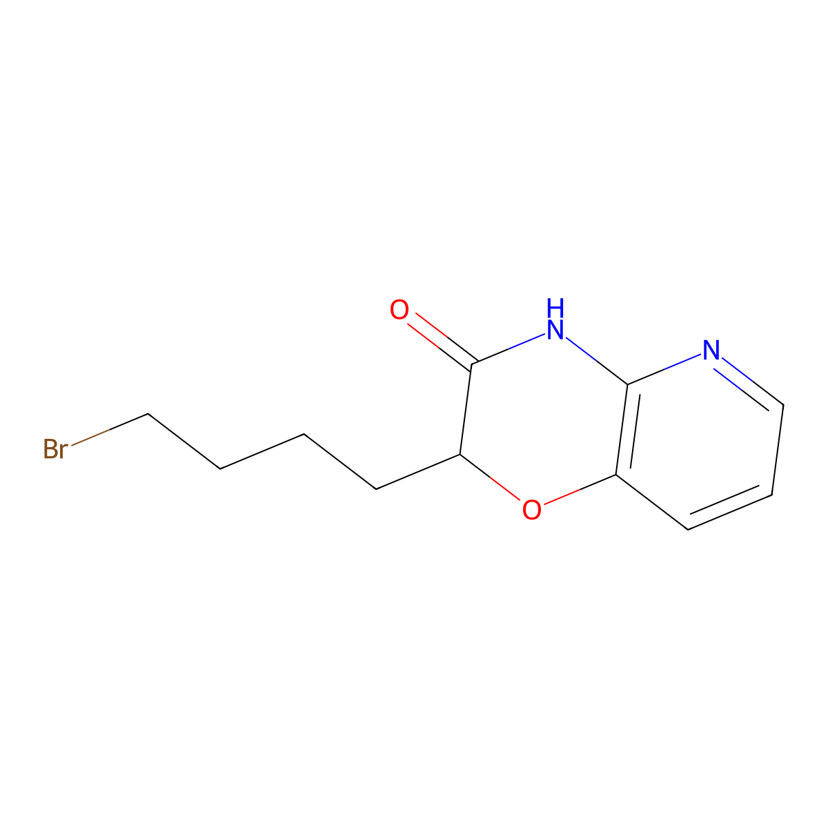 2-(4-bromobutyl)-2H,3H,4H-pyrido[3,2-b][1,4]oxazin-3-one molecular structure, CAS 1272756-64-5