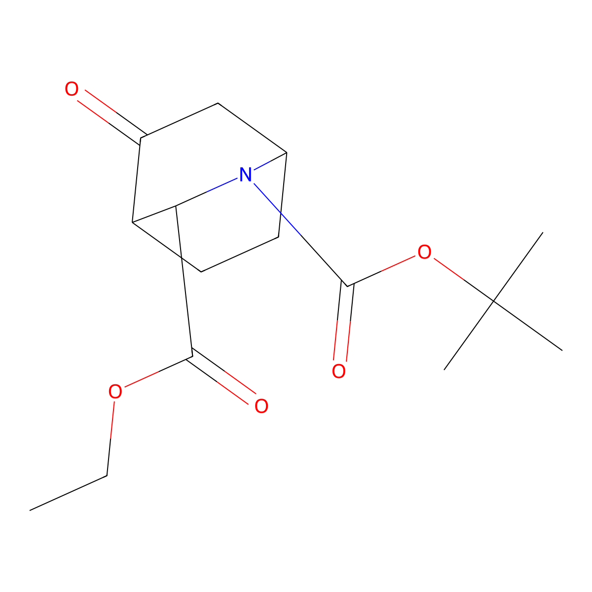 Racemic-(1S,3S,4S)-2-Tert-Butyl 3-Ethyl 5-Oxo-2-Azabicyclo[2.2.2]Octane-2,3-Dicarboxylate molecular structure, CAS 1272757-27-3