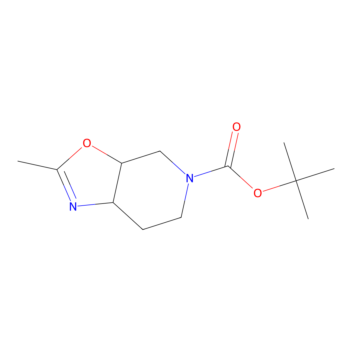 Tert-butyl 2-methyl-3A,4,7,7A-tetrahydrooxazolo[5,4-C]pyridine-5(6H)-carboxylate molecular structure, CAS 1272758-03-8