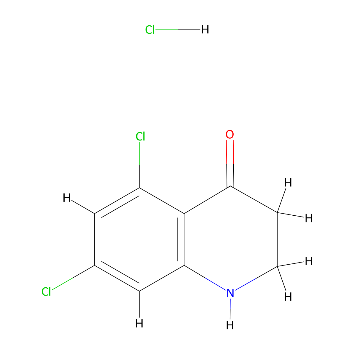 5,7-Dichloro-2,3-dihydroquinolin-4(1H)-one hydrochloride molecular structure, CAS 1272758-06-1