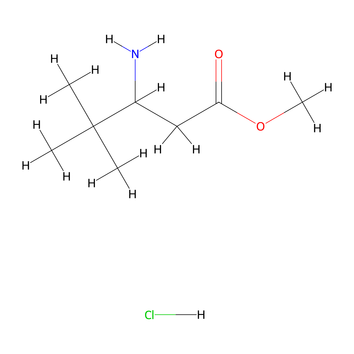 Methyl 3-amino-4,4-dimethylpentanoate hydrochloride molecular structure, CAS 1272758-12-9