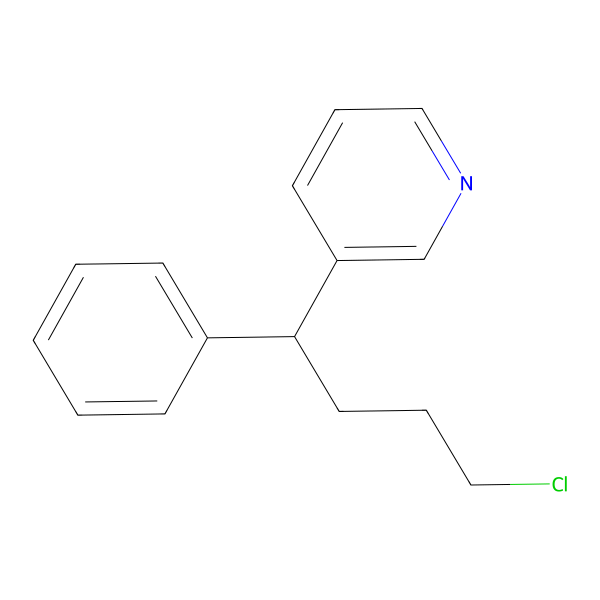 3-(4-Chloro-1-phenylbutyl)pyridine molecular structure, CAS 1272758-23-2
