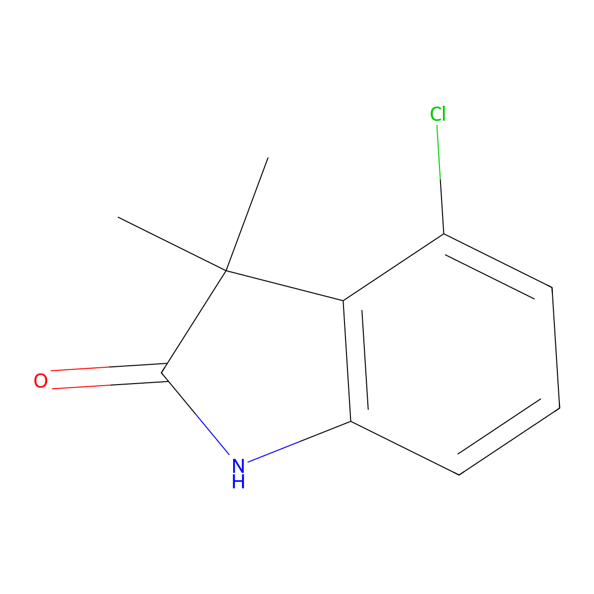 4-Chloro-3,3-dimethylindolin-2-one molecular structure, CAS 1272758-26-5