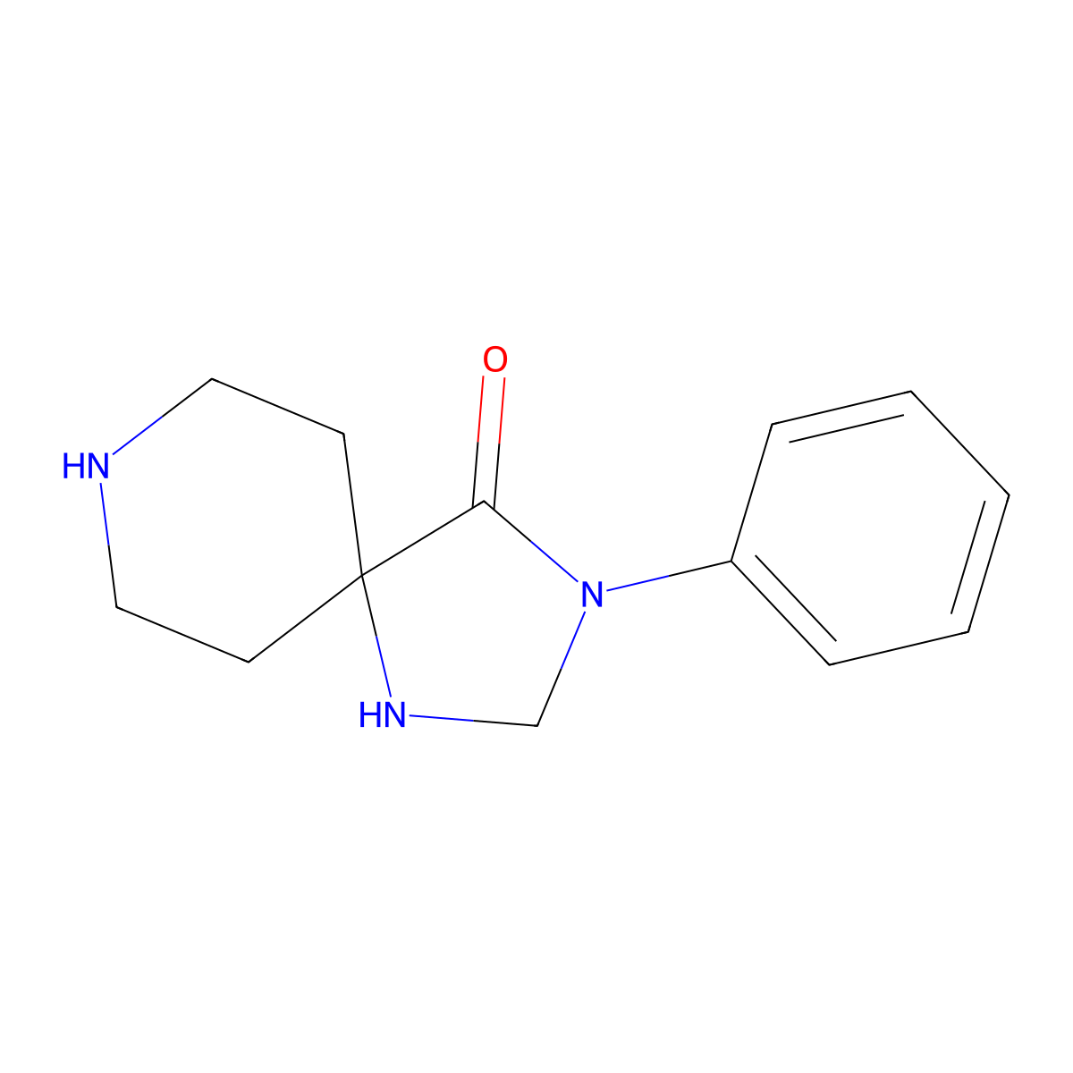 3-Phenyl-1,3,8-triazaspiro[4.5]decan-4-one molecular structure, CAS 1272758-31-2