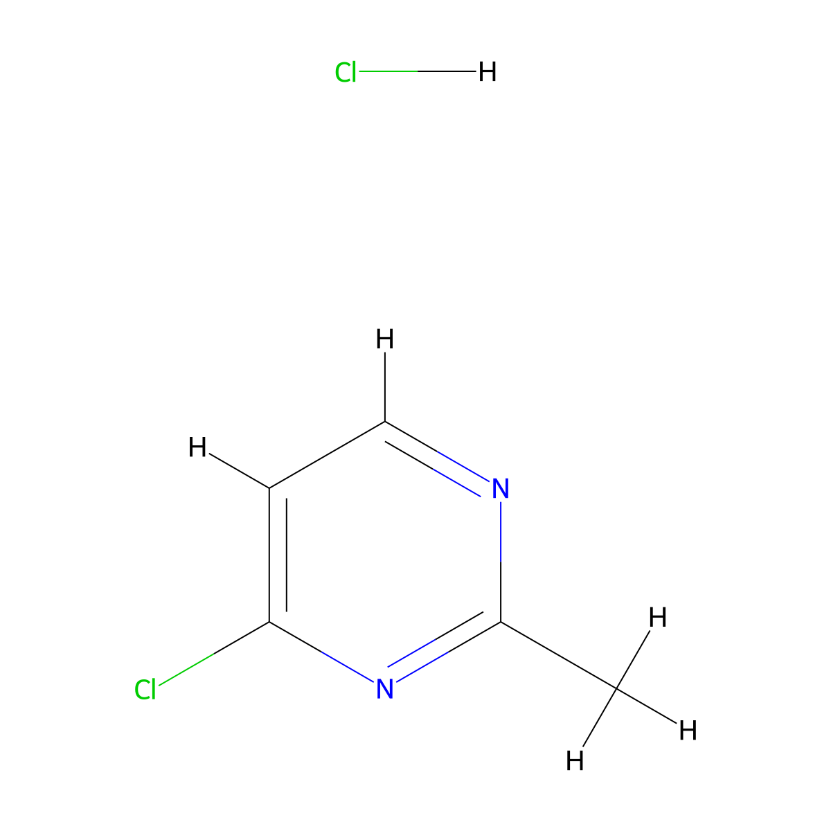 4-Chloro-2-methylpyrimidine hydrochloride molecular structure, CAS 1272758-33-4