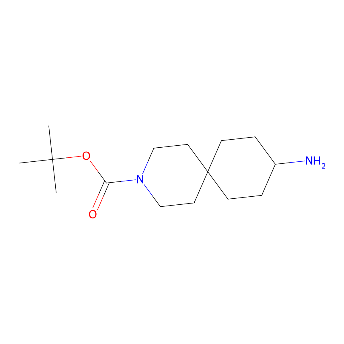 tert-Butyl 9-amino-3-azaspiro(5.5)undecane-3-carboxylate molecular structure, CAS 1272758-41-4