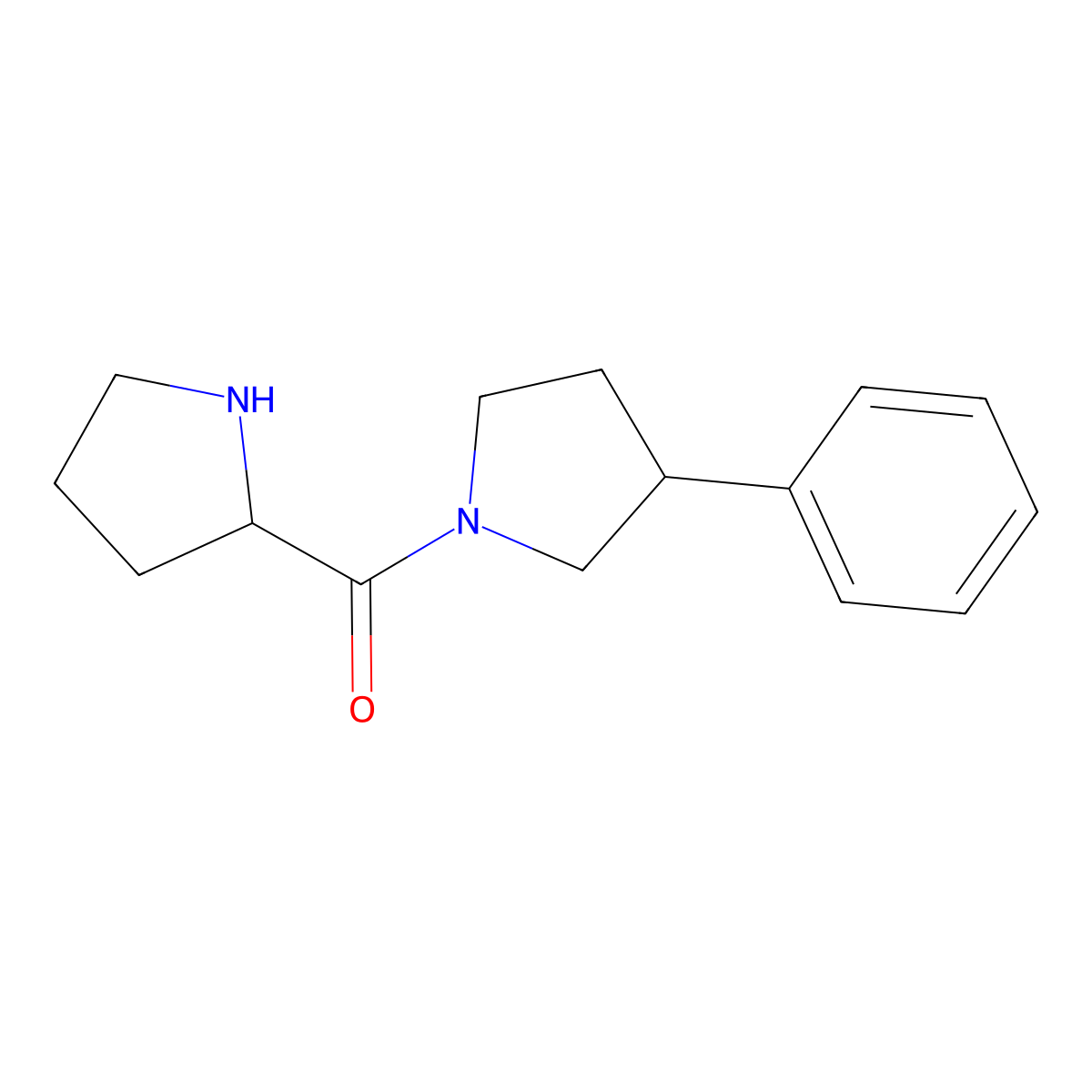 3-phenyl-1-[(2S)-pyrrolidine-2-carbonyl]pyrrolidine molecular structure, CAS 1272767-46-0