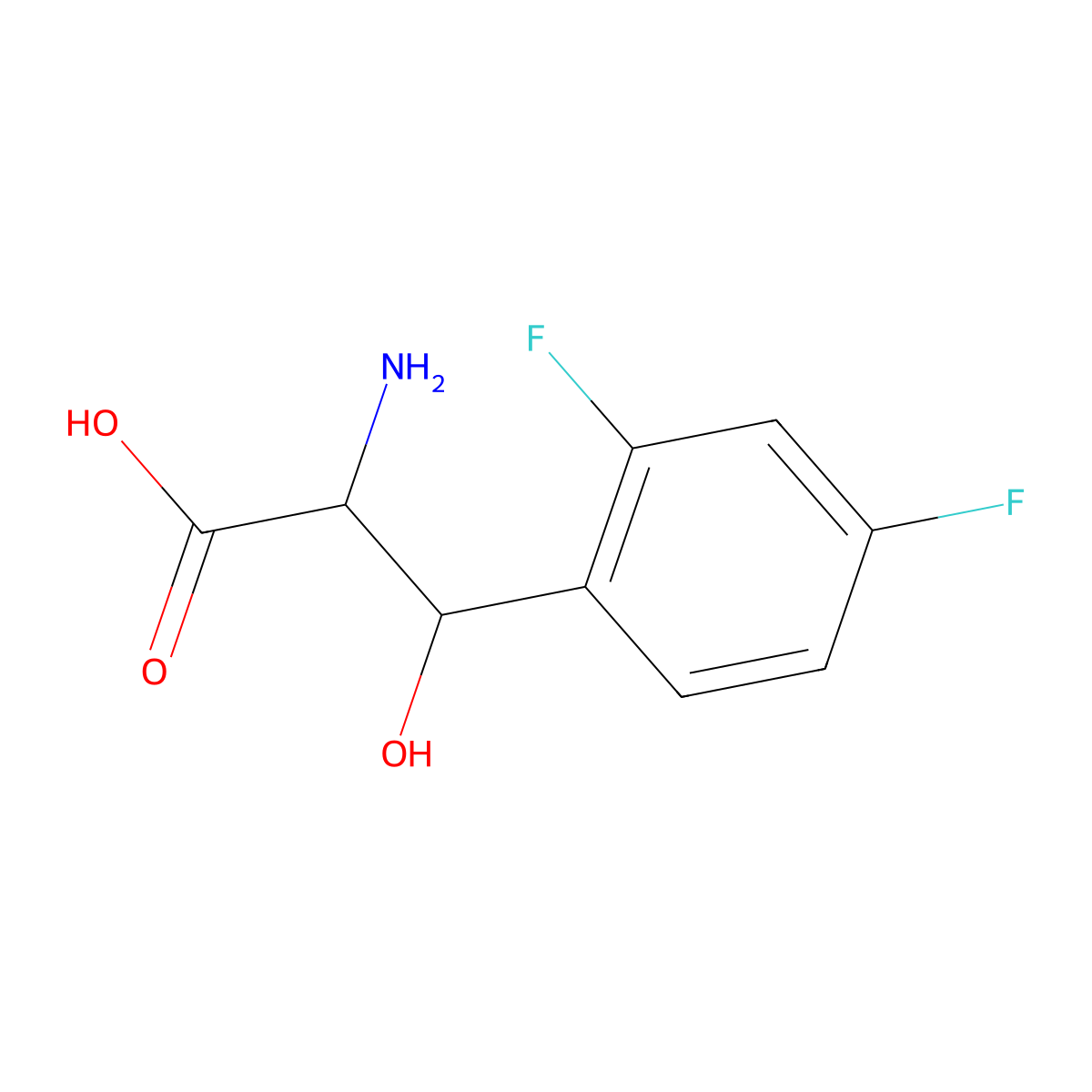2-Amino-3-(2,4-difluorophenyl)-3-hydroxypropanoic acid molecular structure, CAS 127277-23-0
