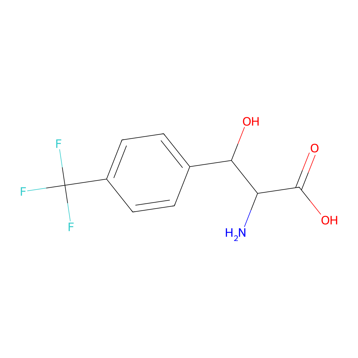 2-Amino-3-hydroxy-3-[4-(trifluoromethyl)phenyl]propanoic acid molecular structure, CAS 127277-32-1