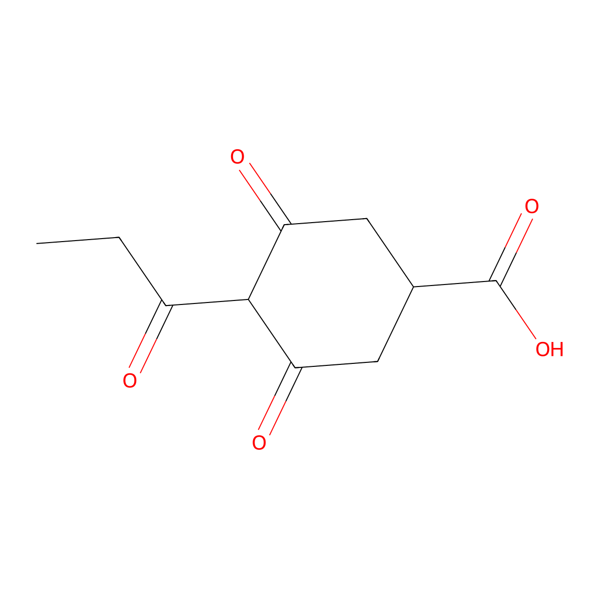 Prohexadione molecular structure, CAS 127277-53-6