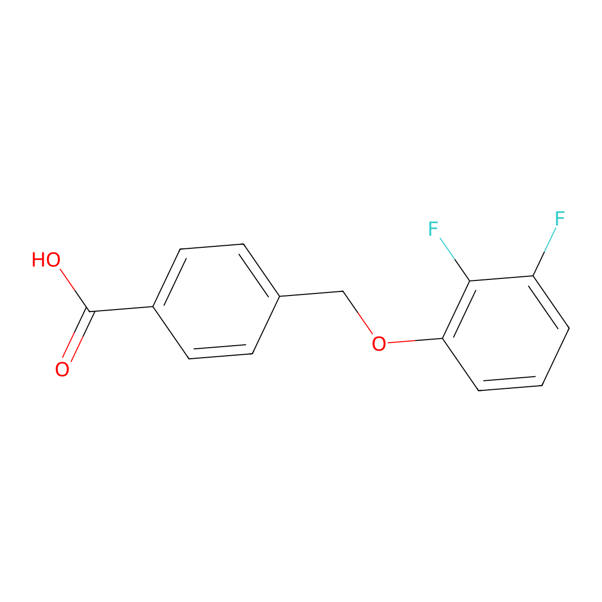 4-((2,3-Difluorophenoxy)methyl)benzoic acid molecular structure, CAS 1272775-20-8