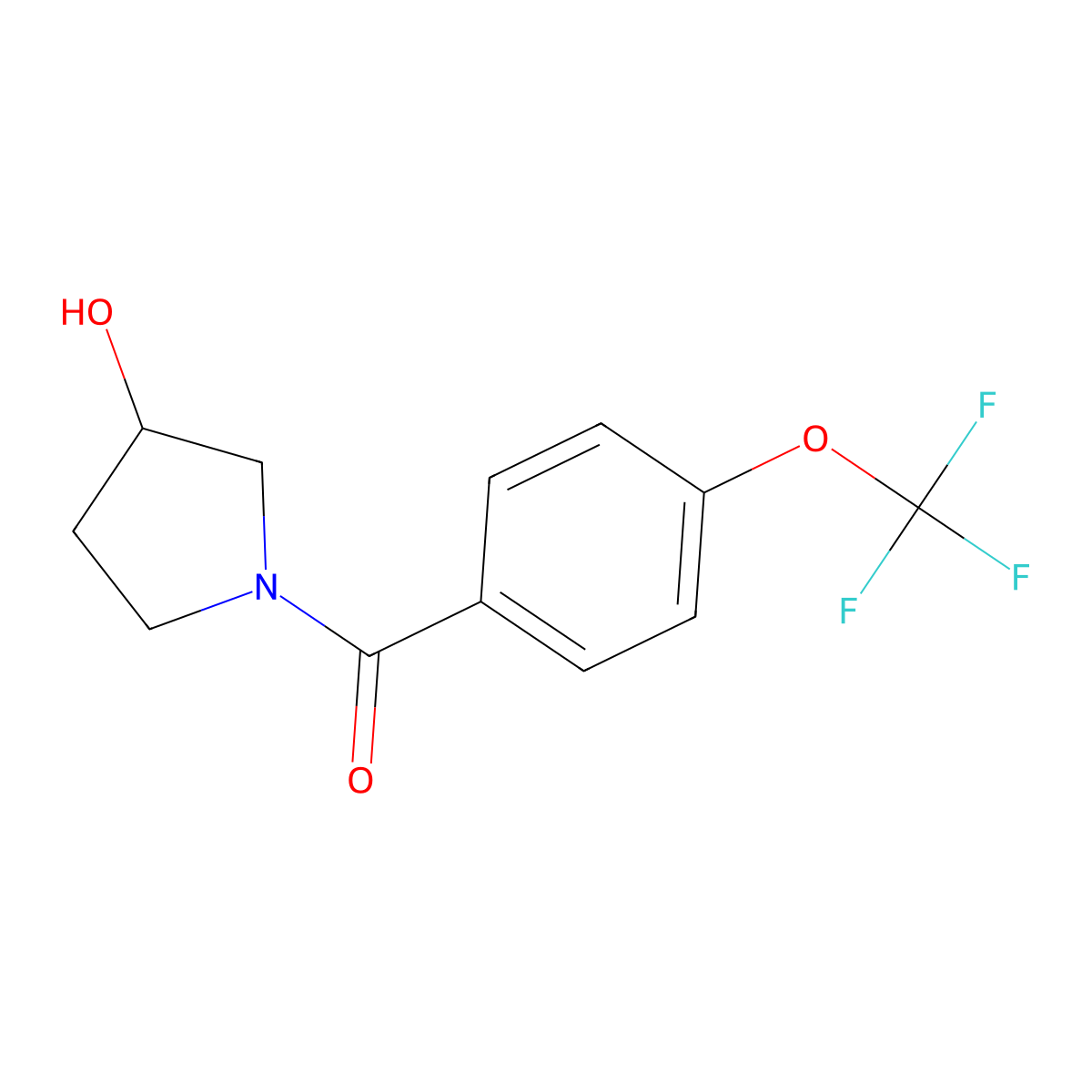 1-[4-(Trifluoromethoxy)benzoyl]pyrrolidin-3-ol molecular structure, CAS 1272778-90-1