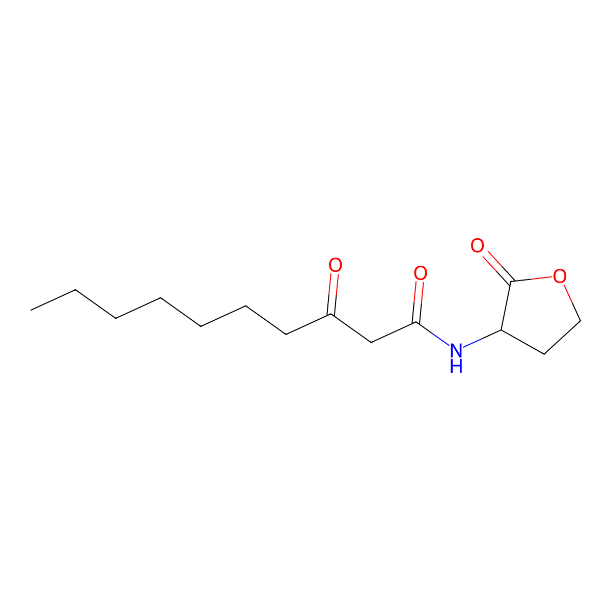 N-(3-oxodecanoyl)-L-homoserine lactone molecular structure, CAS 127279-03-2