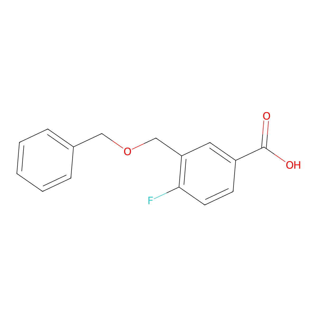 3-[(Benzyloxy)methyl]-4-fluorobenzoic acid molecular structure, CAS 1272799-94-6