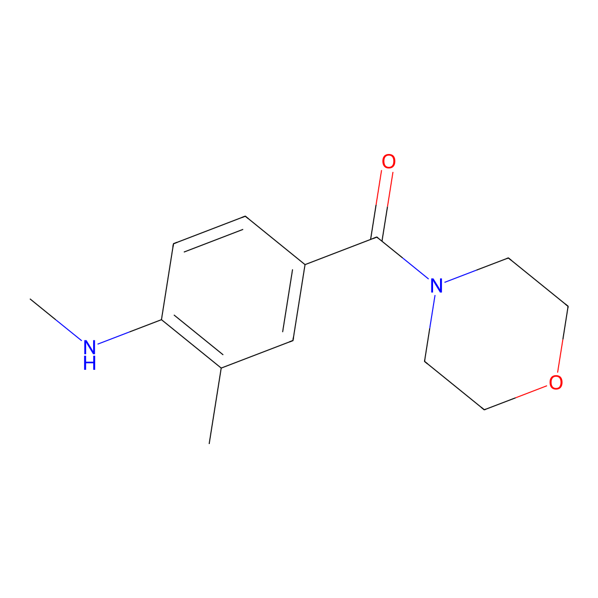 N,2-dimethyl-4-(morpholine-4-carbonyl)aniline molecular structure, CAS 1272831-17-0