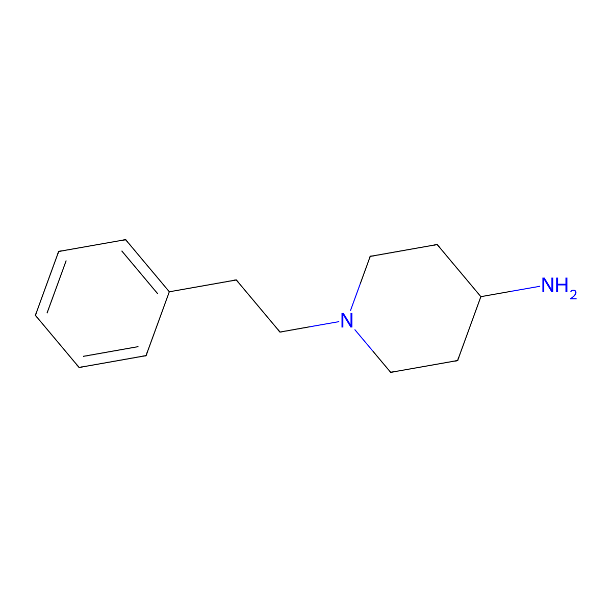 1-(2-Phenylethyl)piperidin-4-amine molecular structure, CAS 127285-07-8
