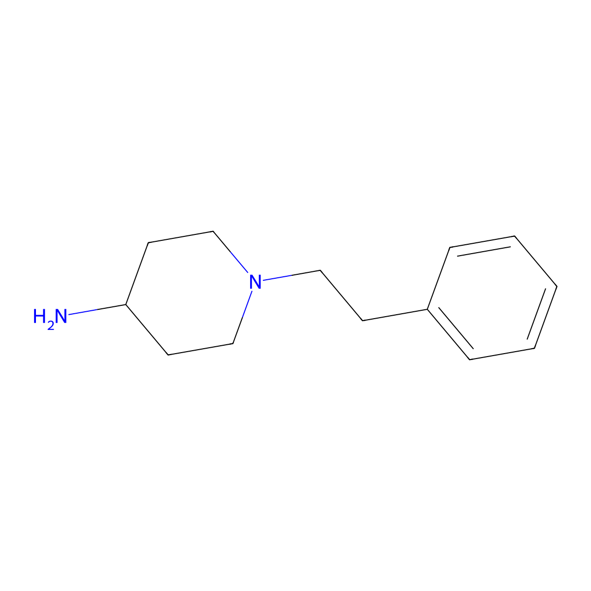 1-(2-Phenylethyl)piperidin-4-amine molecular structure, CAS 127285-07-8