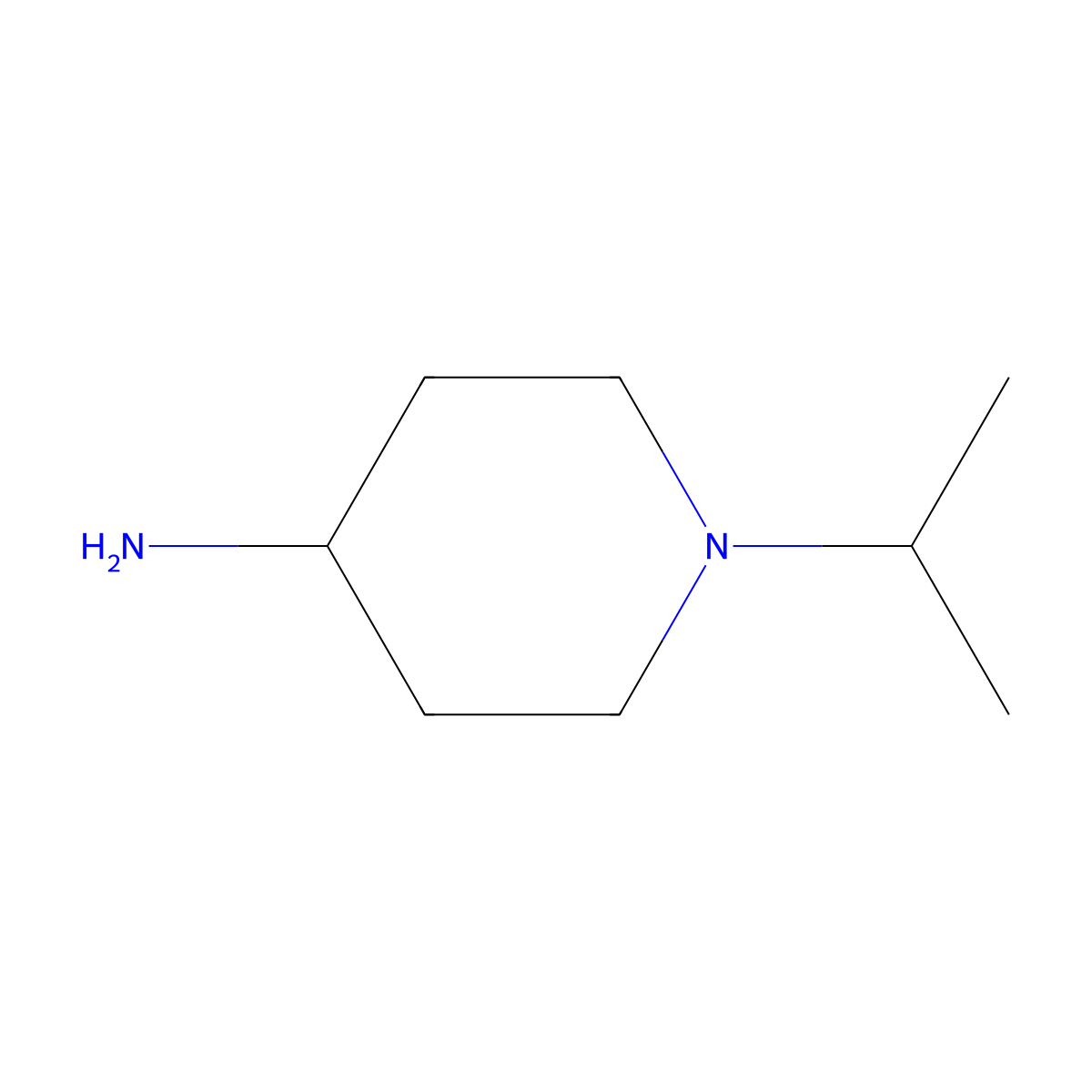 1-(Propan-2-yl)piperidin-4-amine molecular structure, CAS 127285-08-9