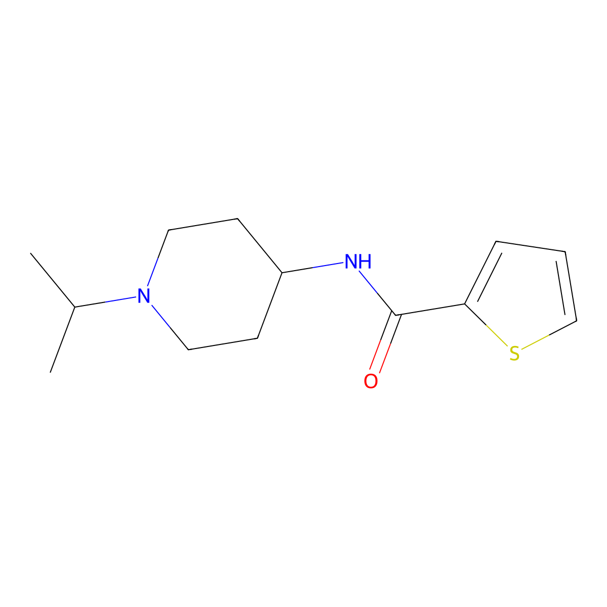 N-[1-(propan-2-yl)piperidin-4-yl]thiophene-2-carboxamide molecular structure, CAS 127285-13-6